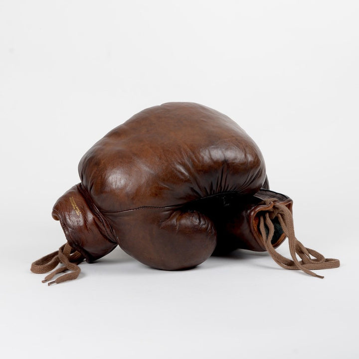 Vintage Leather Boxing Gloves 1920 in Brown