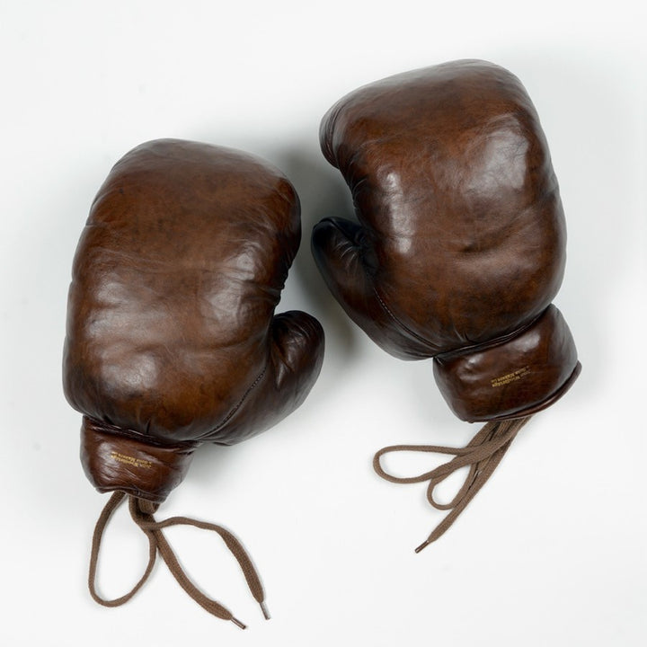 Vintage Leather Boxing Gloves 1920 in Brown