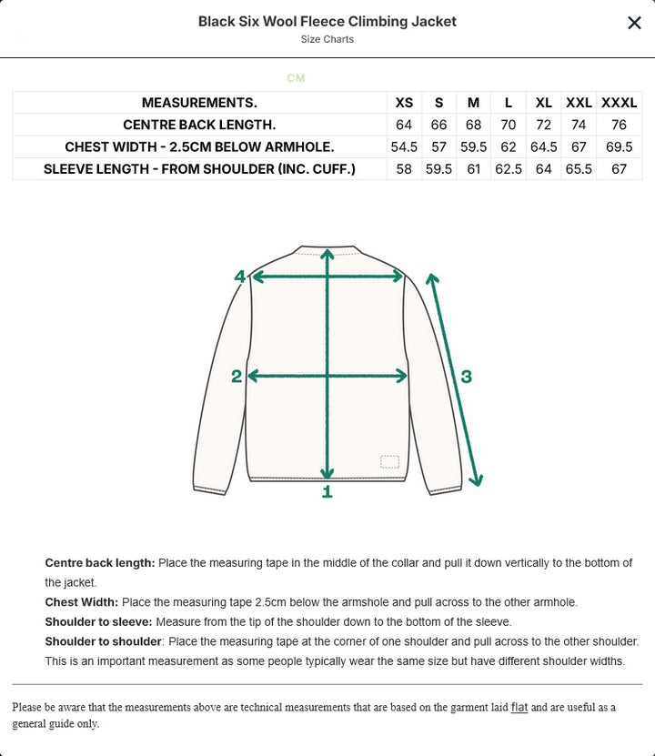 Black Six Wool Fleece Climbing Jacket