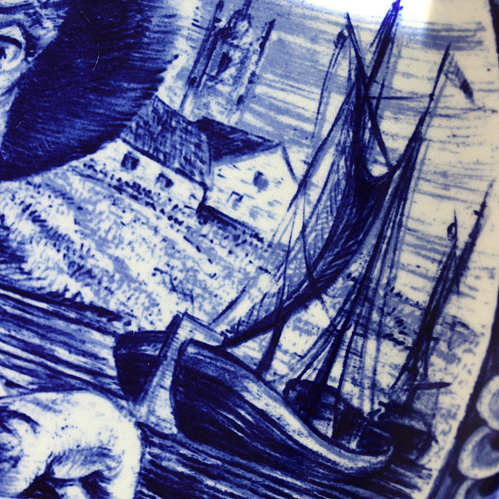 Boch Frères La Louvière – Plaque murale Delft « Fischer »