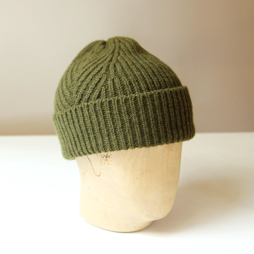 Merino/Cashmere Wool Hat - Olive