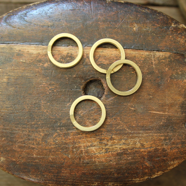 Flat Split Ring Brass