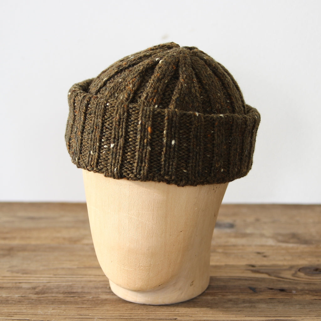 Ribbed Merino Wool Hat - Olive