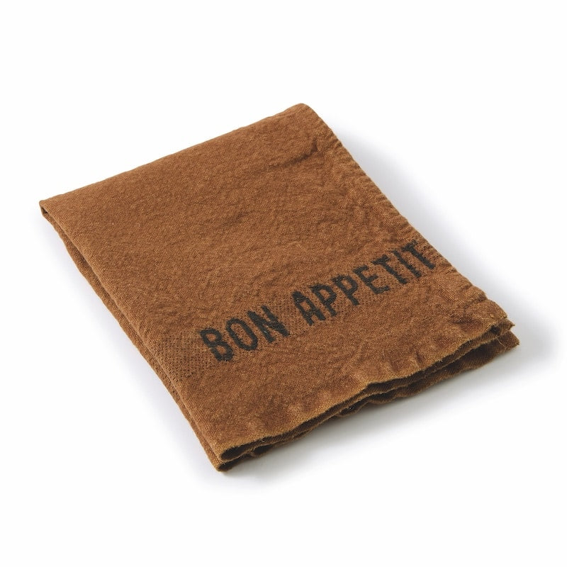 Linen Serviette Bon Appétit - havane