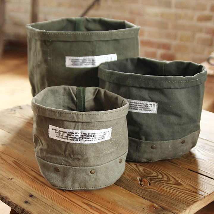Canvas Rivet Pot Cover