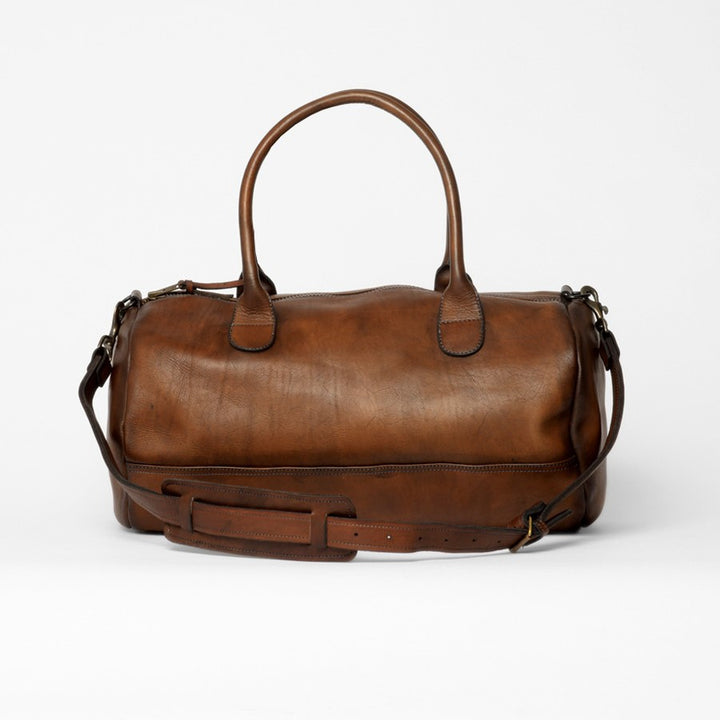 Leather Gym Bag in Brown