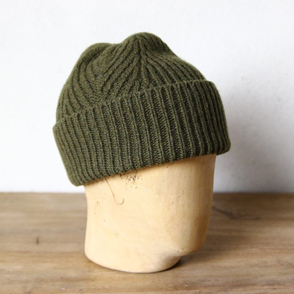 Merino/Cashmere Wool Hat - Olive