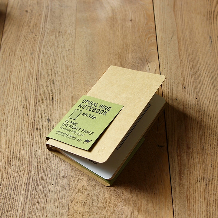 Carnet à anneaux spirales vierge DW papier kraft A6