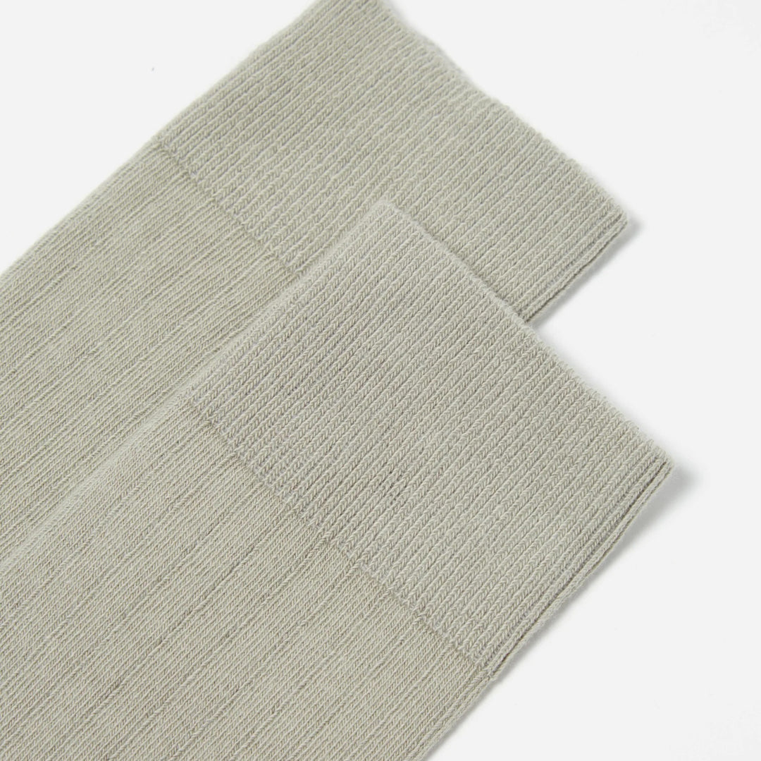 Modal Sock in Grey Rib Knit