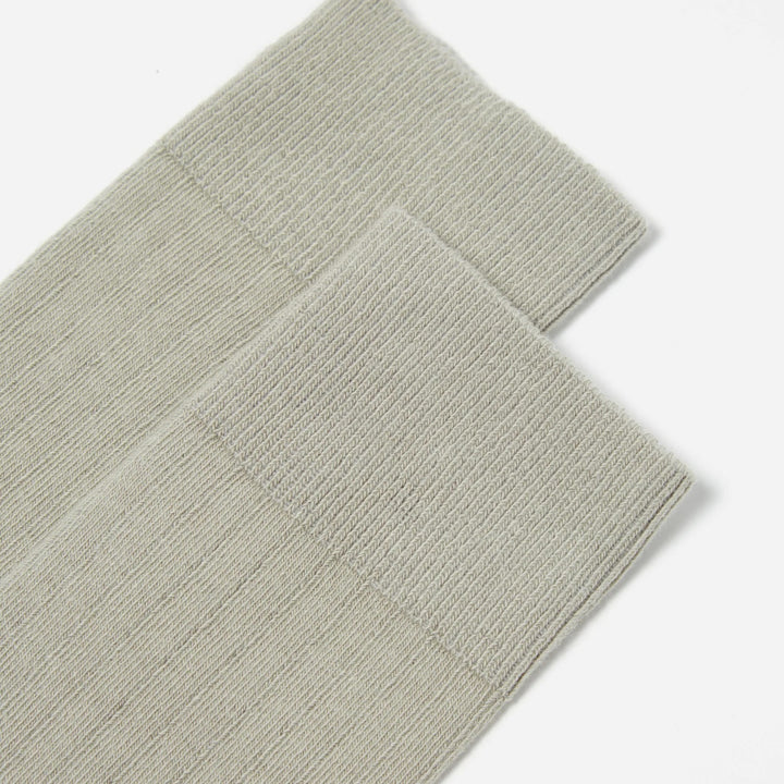 Modal Sock in Grey Rib Knit