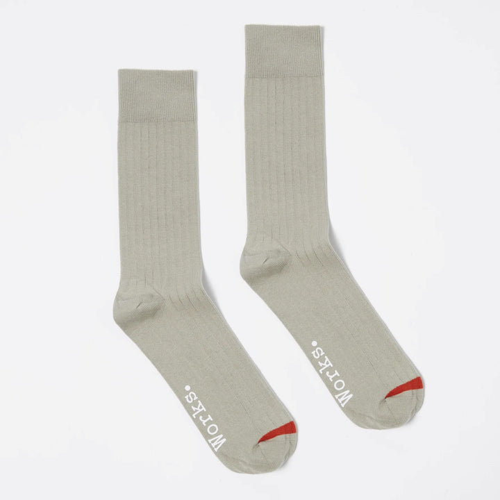 Modal Sock in Grey Rib Knit