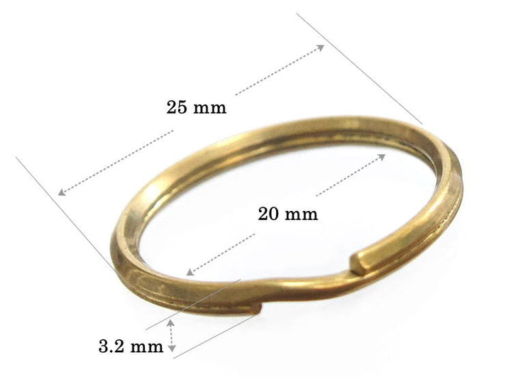 Wire Split Ring Brass