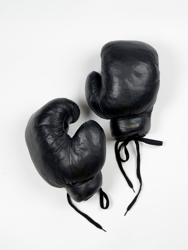 Vintage Leather Boxing Gloves 1920 in Black