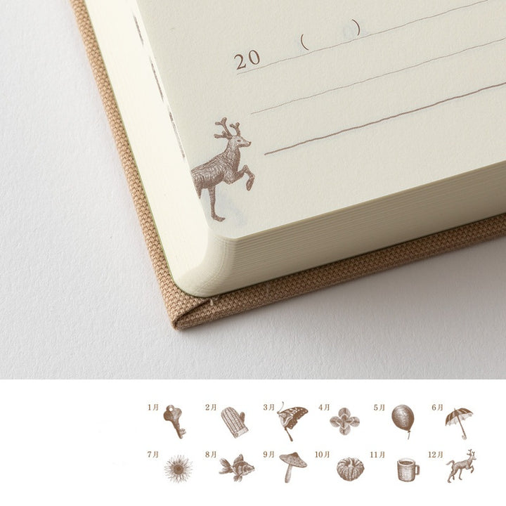 3-Year Diary Gate Mini Beige