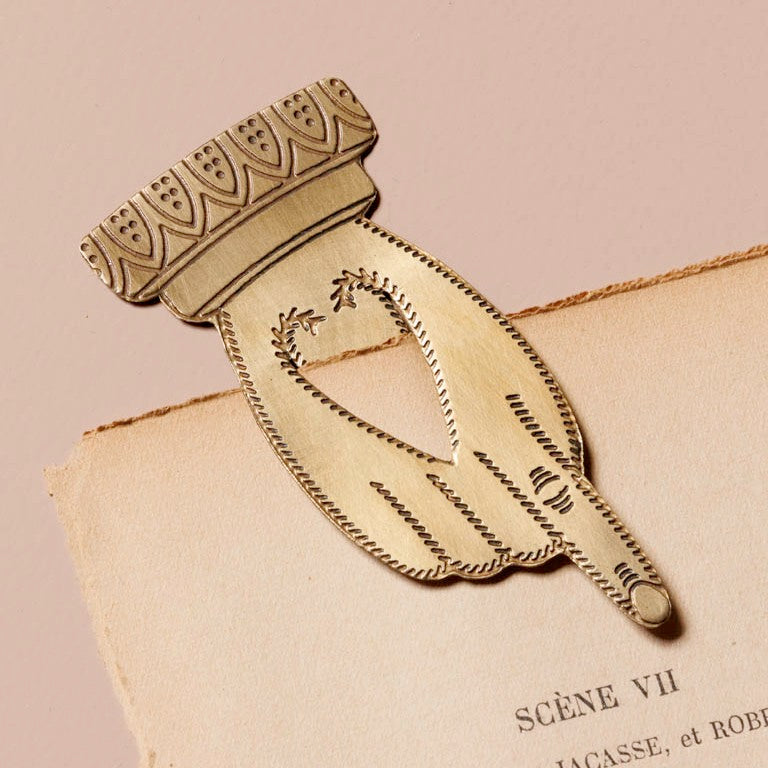 Book Mark Antique Hand - Brass