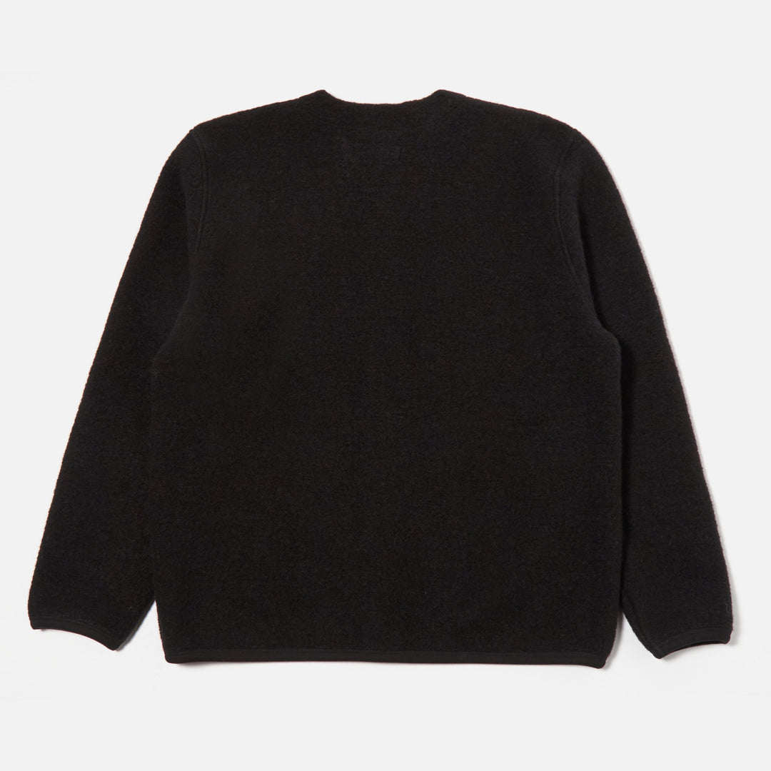 Cardigan Wool Fleece - Black