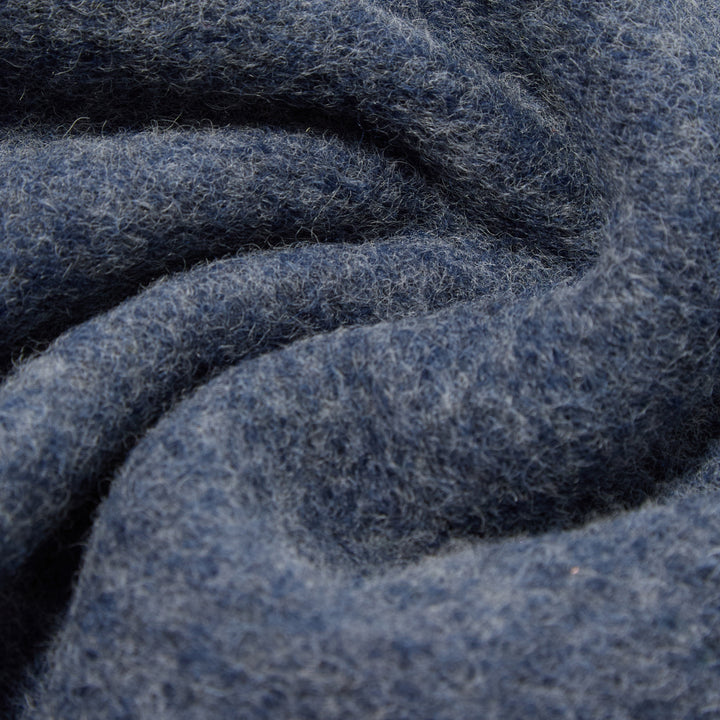 Wool Fleece Cardigan – Slate Blue