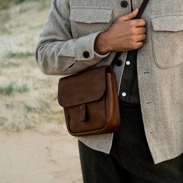 Workwear Shoulder Bag - Dark Brown