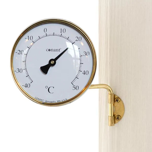 Round Thermometer Brass