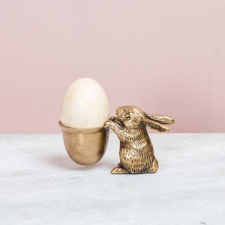 Brass Eggcup Rabbit