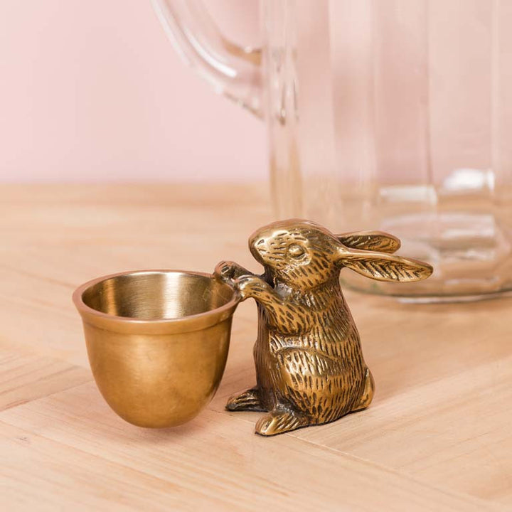 Brass Eggcup Rabbit