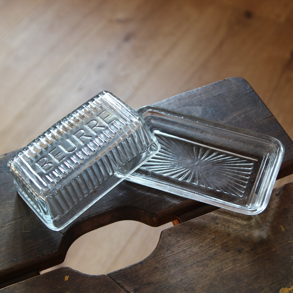 Glass Butter Dish 'Beurre'