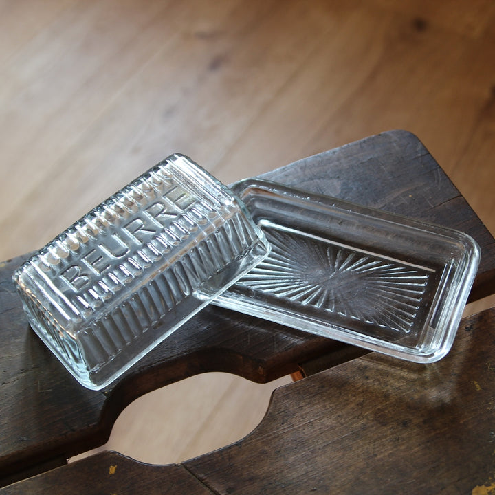 Glass Butter Dish 'Beurre'