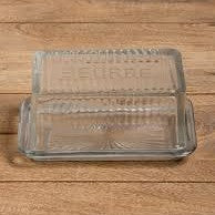 Glass Butter Dish 'Beurre'