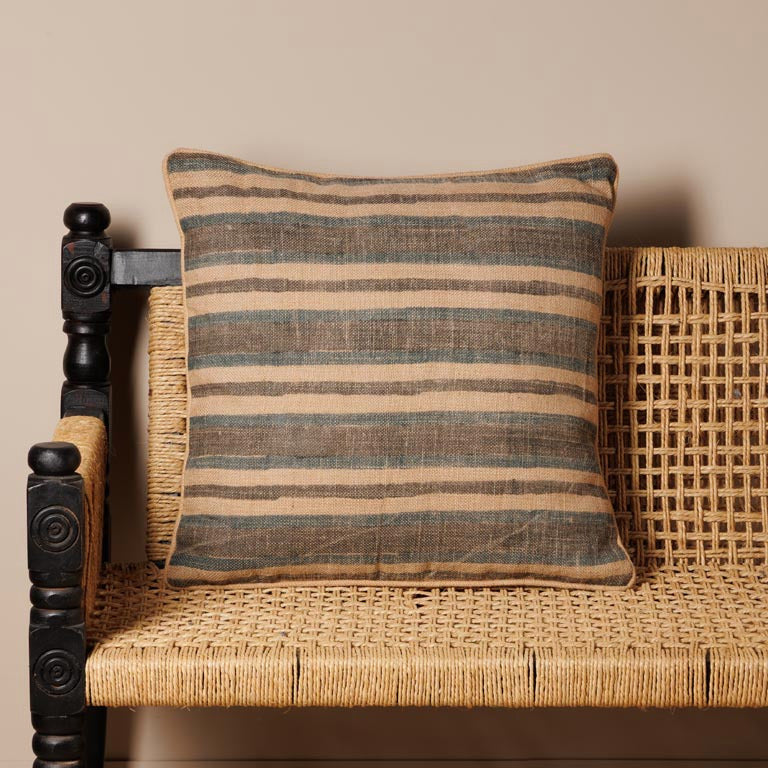 Grey Jute Cushion