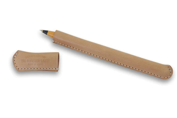 Stylo en cuir - naturel
