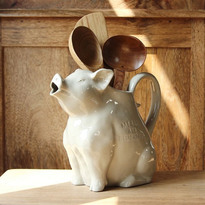 Piggy Pitcher L - White