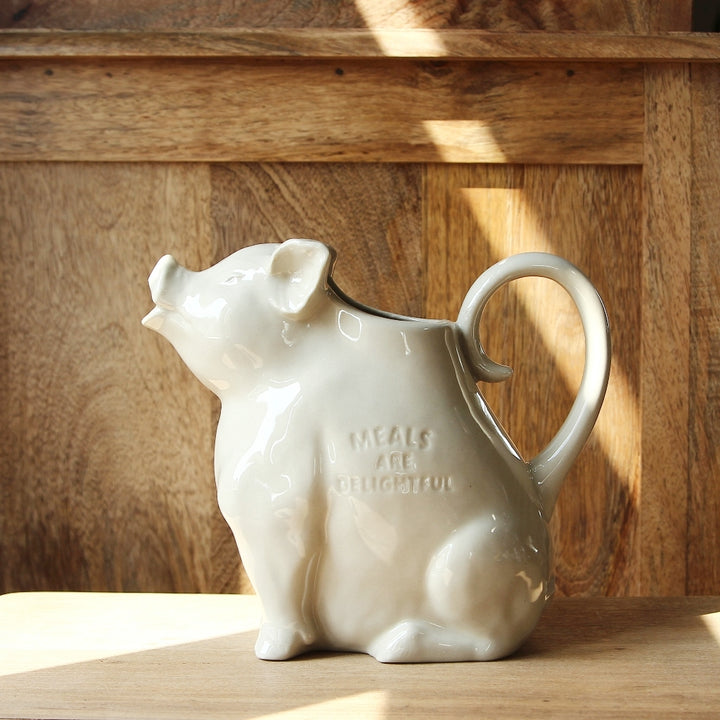 Piggy Pitcher L - White