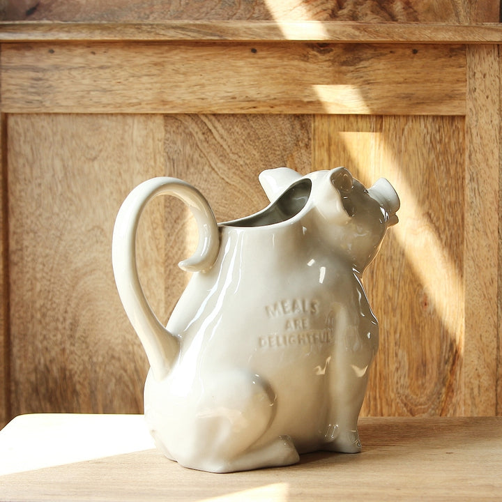 Piggy Pitcher L - White