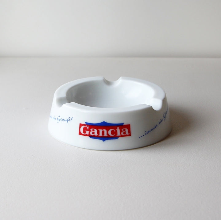 Gancia Werbe-Aschenbecher aus Opalex Glas