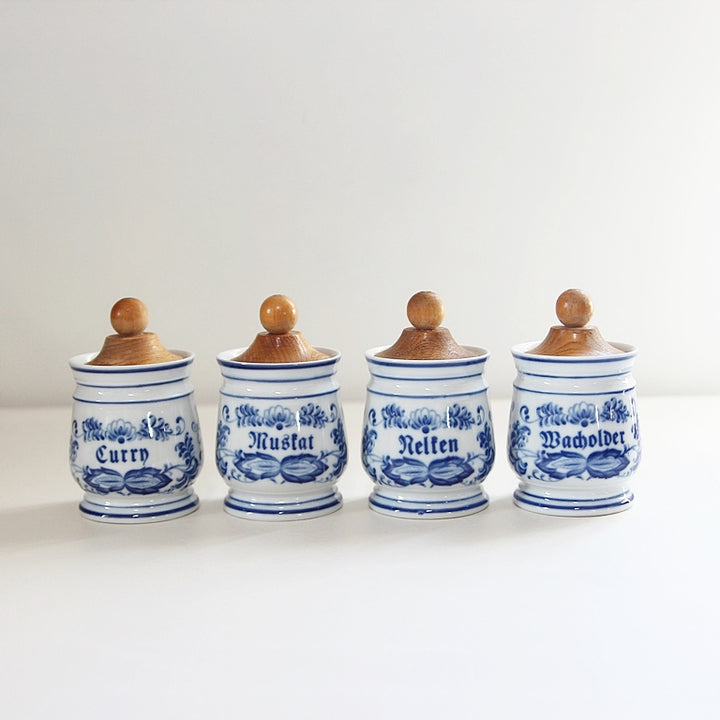 Gewürzdosen im Zwiebelmuster – Set aus 4 Stück