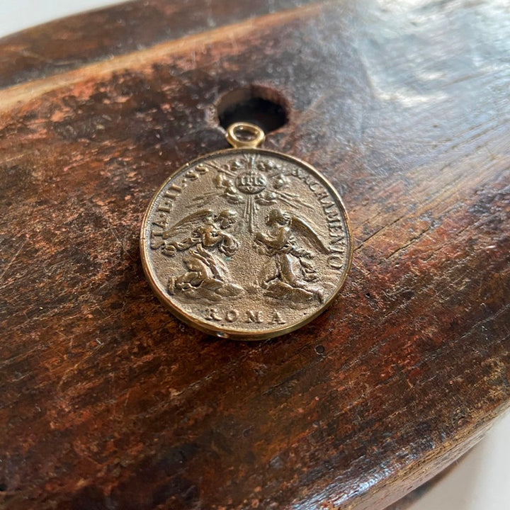 Wallfahrtsmedaille aus Rom – Messing