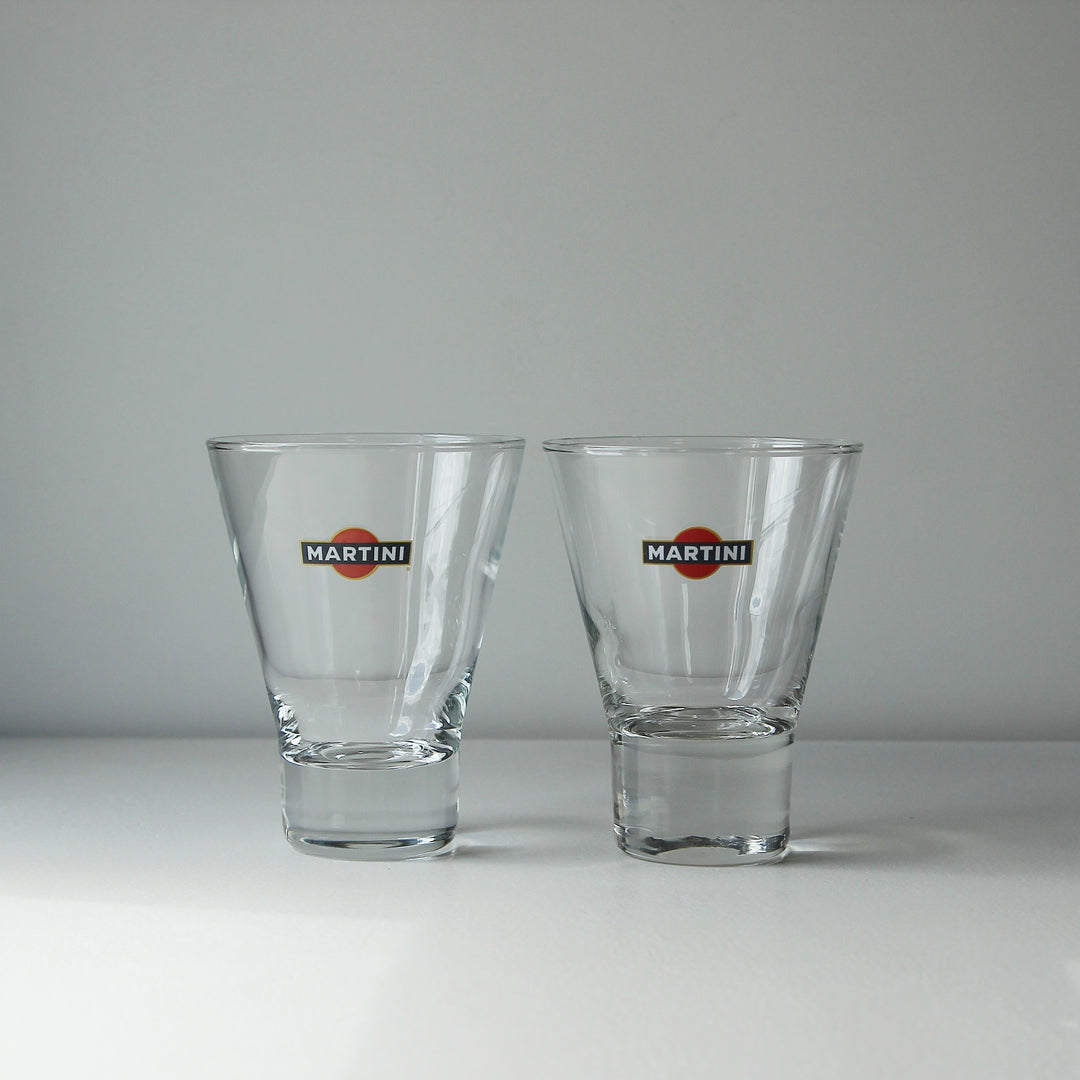 Martini "On the Rocks" Gläser – 2er Set, 1970er Jahre