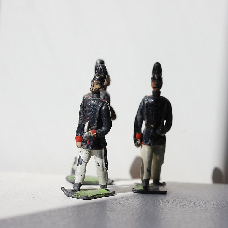 Historische Zinnsoldaten mit Wechselköpfen – Georg Heyde, 1900