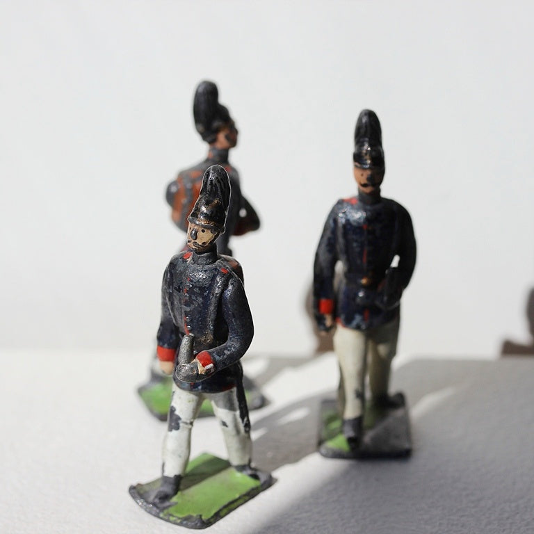 Historische Zinnsoldaten mit Wechselköpfen – Georg Heyde, 1900