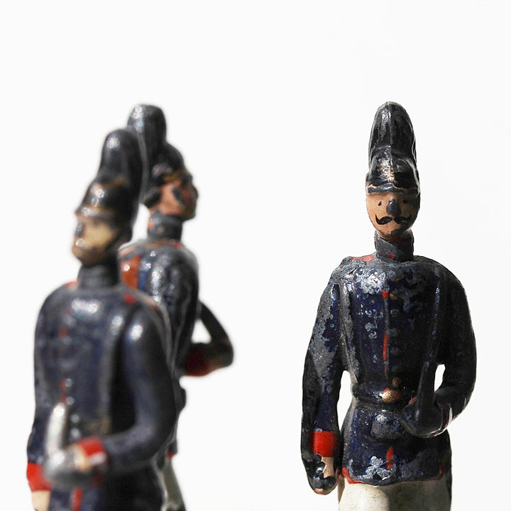 Historische Zinnsoldaten mit Wechselköpfen – Georg Heyde, 1900