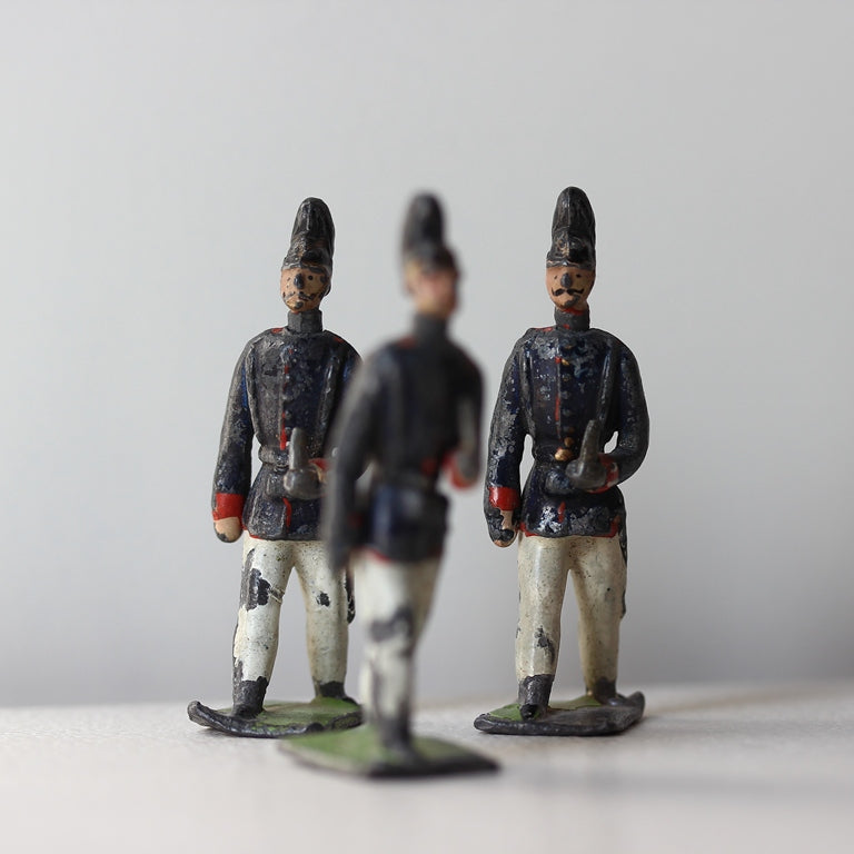 Historische Zinnsoldaten mit Wechselköpfen – Georg Heyde, 1900