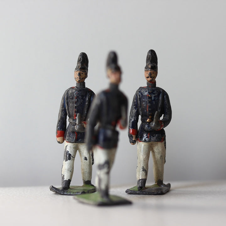 Historische Zinnsoldaten mit Wechselköpfen – Georg Heyde, 1900