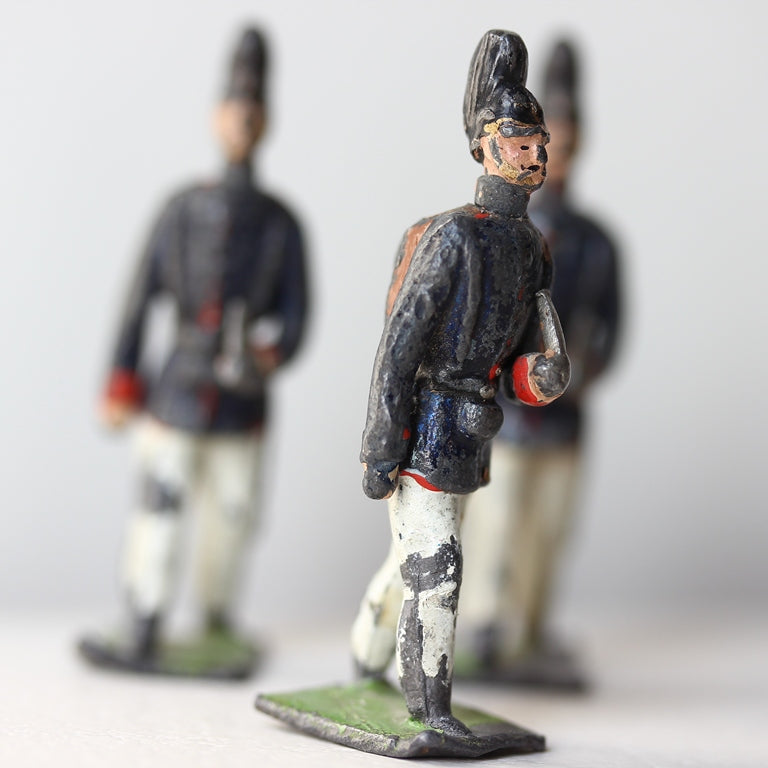 Historische Zinnsoldaten mit Wechselköpfen – Georg Heyde, 1900