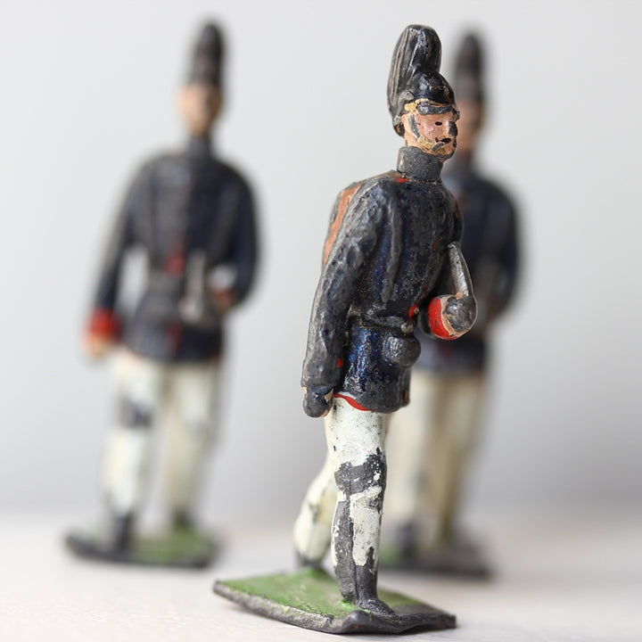 Historische Zinnsoldaten mit Wechselköpfen – Georg Heyde, 1900