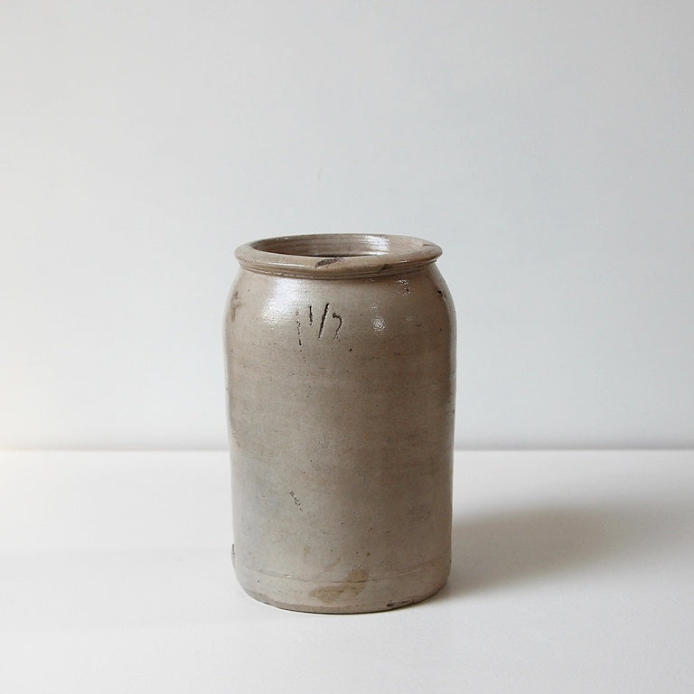 Französischer Steingut Vorratstopf mit Salzglasur – 1½ Liter