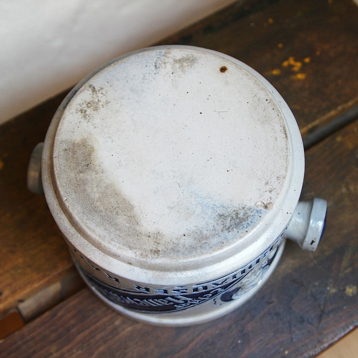 Steinzeugkrug mit Deckel „Echter Nordhäuser Kautabak“