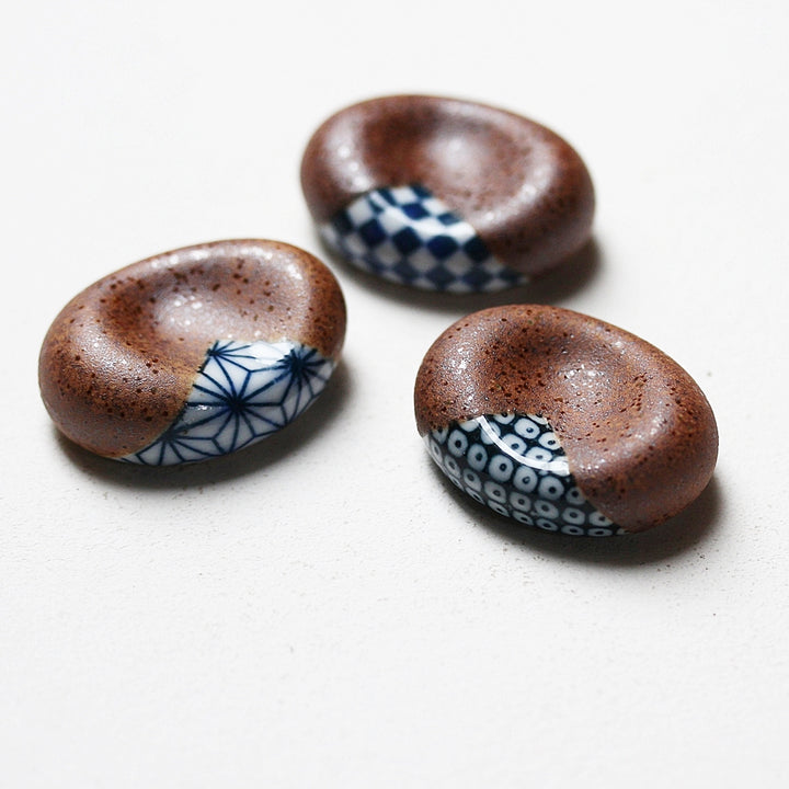 Ceramic Resting Stone – Indigo Pattern