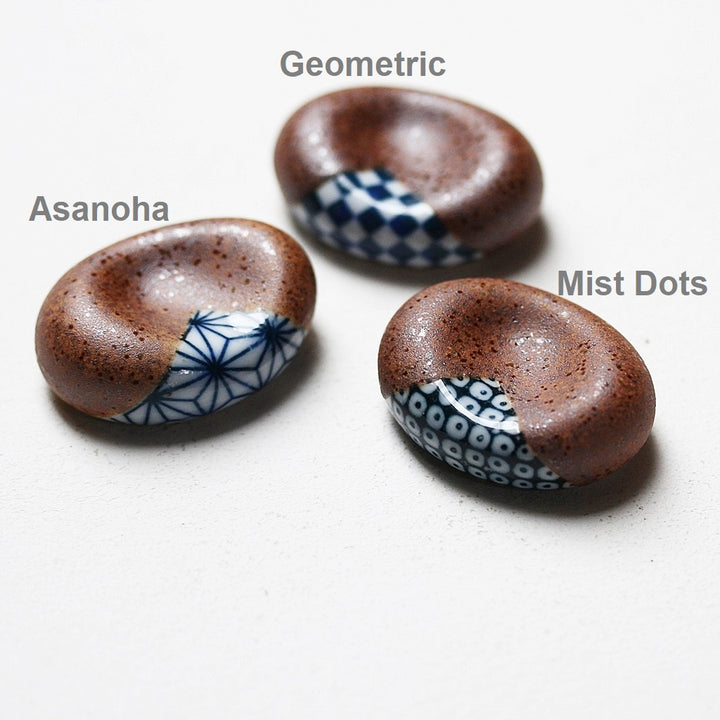 Ceramic Resting Stone – Indigo Pattern