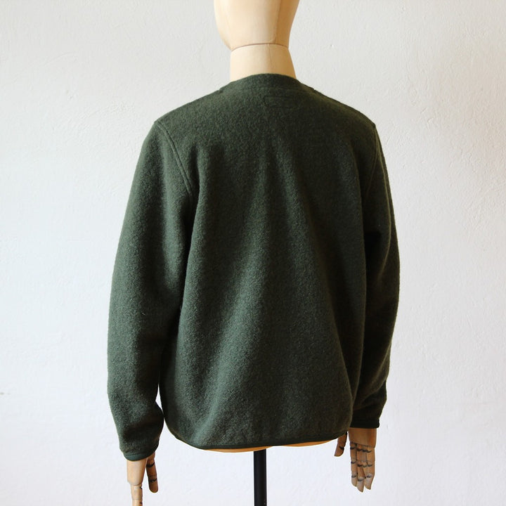 Wool Fleece Cardigan - Olive