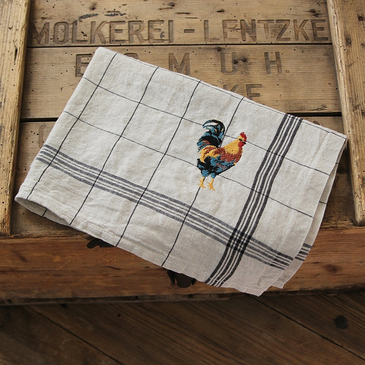 Linen Tea Towel Bistrot Coq